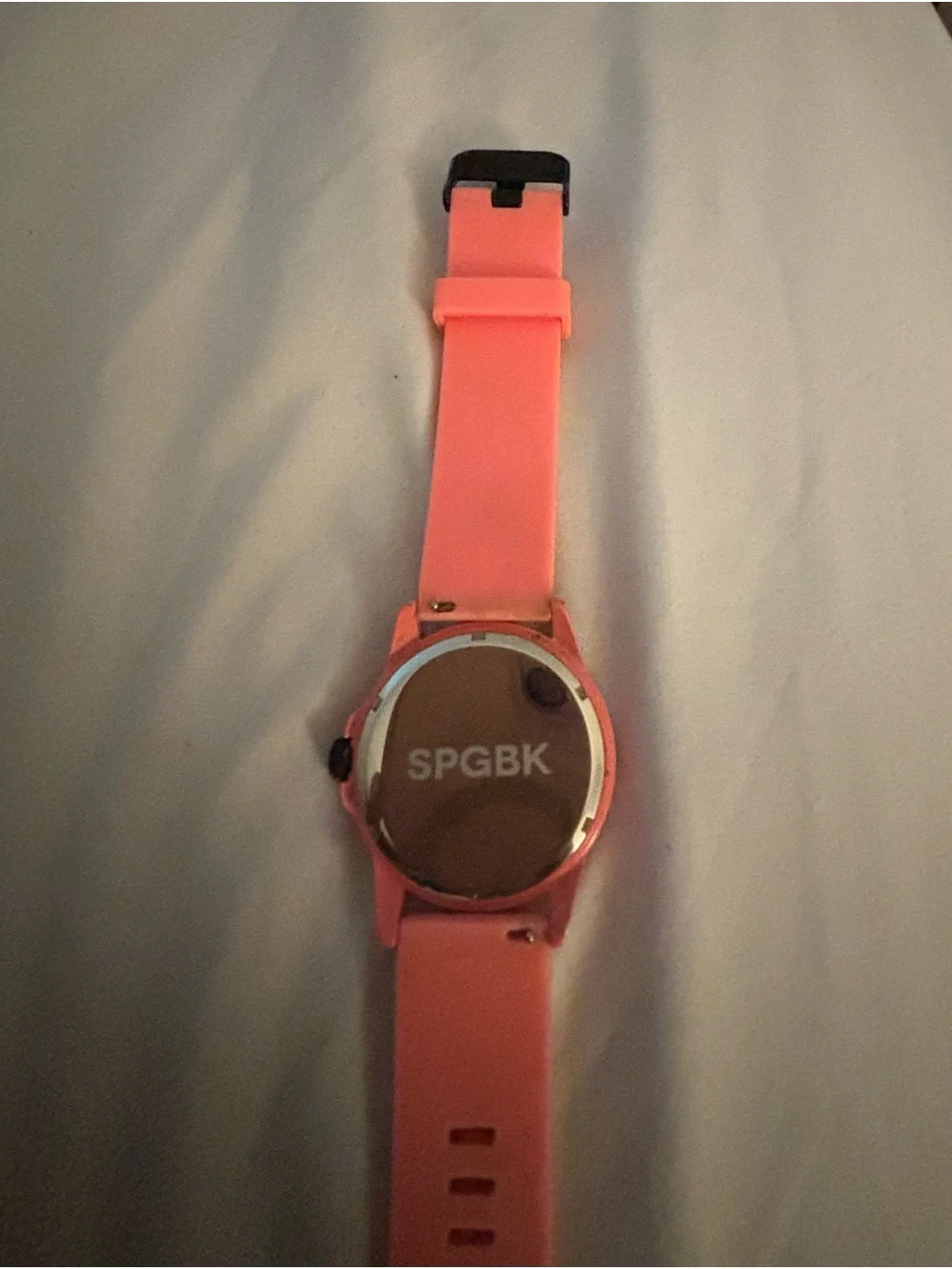 SPGBK Pink Silicone Watch - North Carolina 2016. Large face. Needs battery